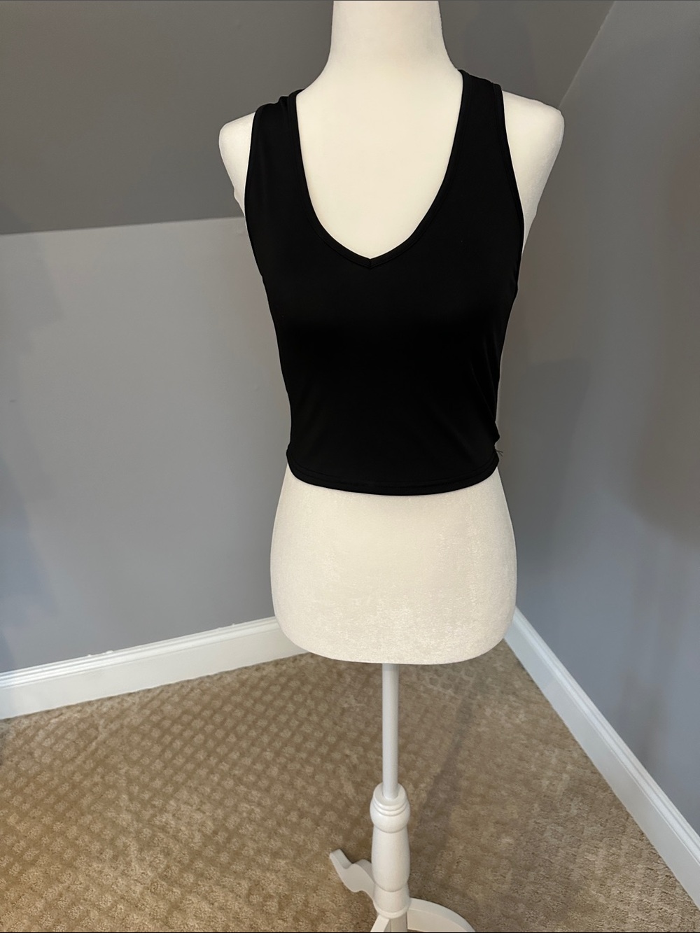 Classic Black V-Neck Tank Top - Women's